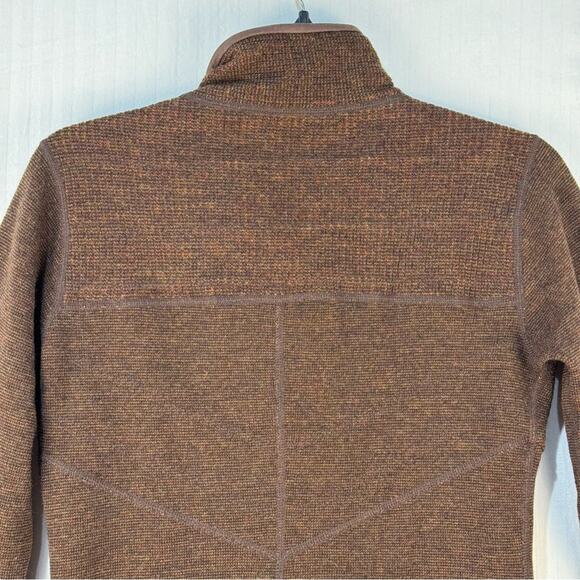 Title Nine Wool Blend Sweater Jacket Brown Knit Full Zip Women’s Size X-Small - Picture 9 of 11